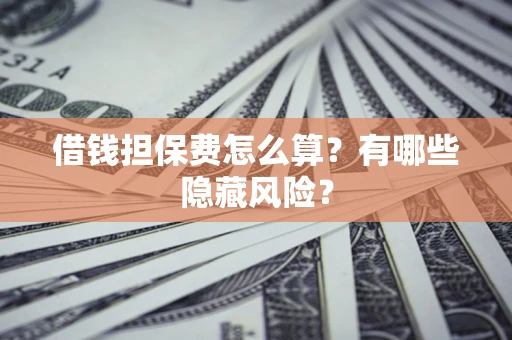 济南借钱担保费怎么算？有哪些隐藏风险？