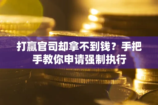 济南打赢官司却拿不到钱？手把手教你申请强制执行