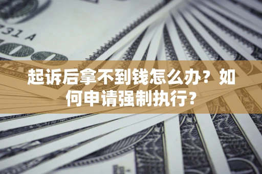 济南起诉后拿不到钱怎么办？如何申请强制执行？