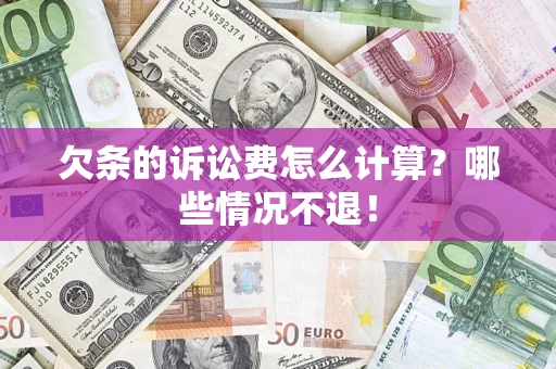 济南欠条的诉讼费怎么计算？哪些情况不退！