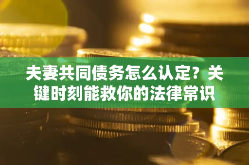 济南夫妻共同债务怎么认定？关键时刻能救你的法律常识